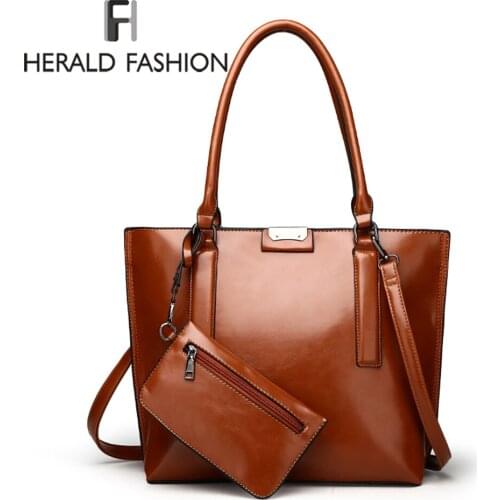High Capacity PU Leather Tote Bags For Women 2020 Composite Bag Lady Travel Crossbody Shoulder Bags Female Simple Handbags