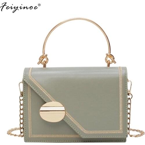 Women Bags PU Leather chain design Crossbody Bags Women Small Chain Handbag small bag Hand Bag Ladies Designer Evening Bags