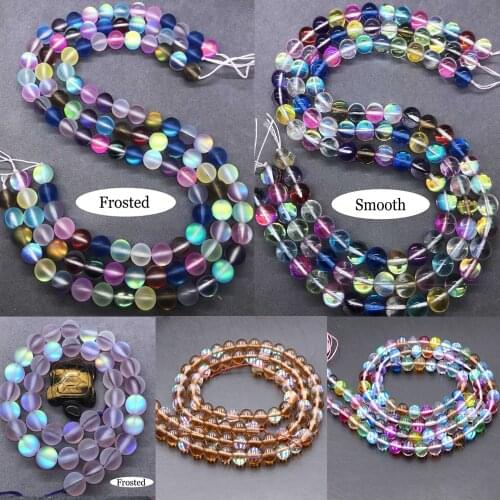 1 String Labradorite Mystic Aura Quartz Loose Beads Aura Holographic Quartz Bracelets Necklace Jewelry Making DIY 6/8/10/12mm