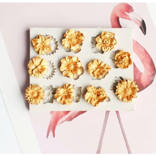 1PCS Flowers Shape Silicone Mold, For Fondant Cake Mold, Bakware Tools, Soap Mold ,Sugar Tool