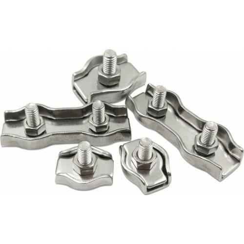 1Pcs Wire Rope Grips Cable Clamps Simplex/Duplex Bolt Clips 304 Stainless Steel M2 M3 M4 M5 M6 M8 M10