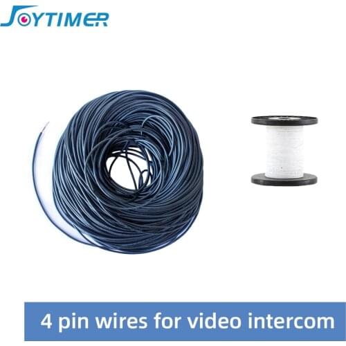 Joytimer RVV 4-Core Cable Extended Cable Work For Intercom Video Door Phone 4x0.5mm Tinned Copper Wire