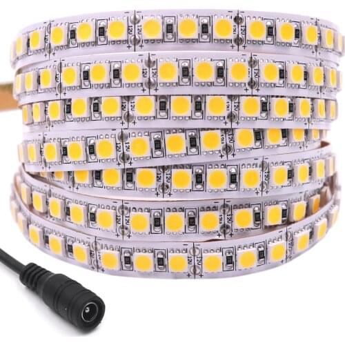 5050 12V Led Light Strip RGB 5m 600LEDs 300LEDs Waterproof Ribbon Light with DC Connector Flexible LED Tape Home Lighting Decor