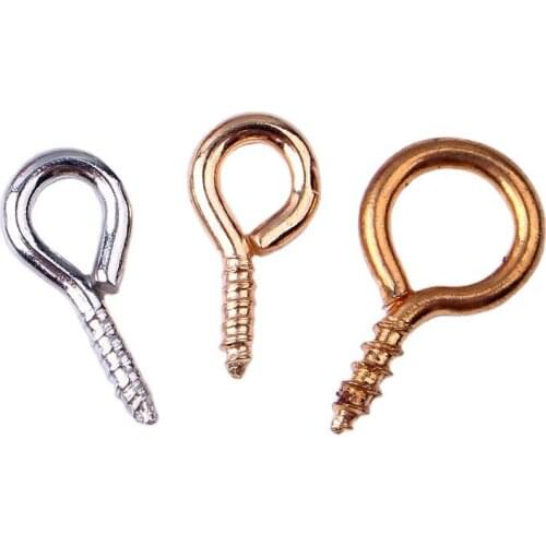 Diy Handmade Beaded Material Accessories For Non-hole Pearl Sheep Eyes Nail Copper Accessory Women Men Fashion Jewelry 100pc/lot