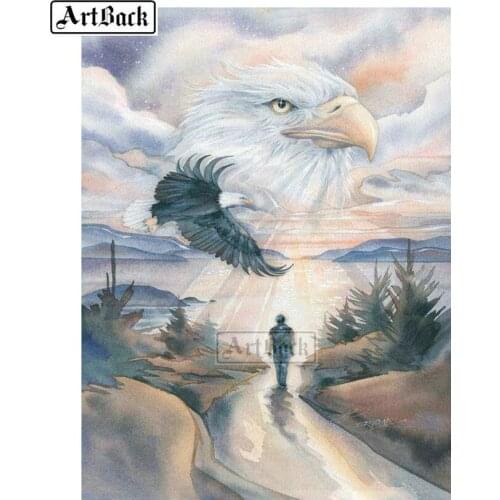 New 5d diy diamond painting eagle full square diamond set diamond mosaic 3D decorative artwork animal ARD476