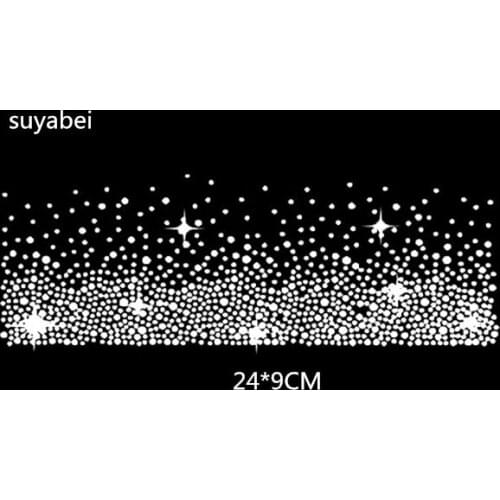 Free shipping 15pc/lot Hot Fix Rhinestones motif crystal hotfix Heat Transfer design iron on patches for dress scarf trousers