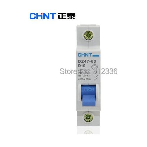 Free Shipping circuit breaker DZ47-60 C10 1P 10A Electric shock protection domestic C type small air switch unipolar