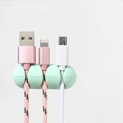 BRIDAY 2020 Cute Cable Fixed Storage Headphone Headset Wire Wrap Cord Winder Organizer Cable Collector Silica Dropshipping A35