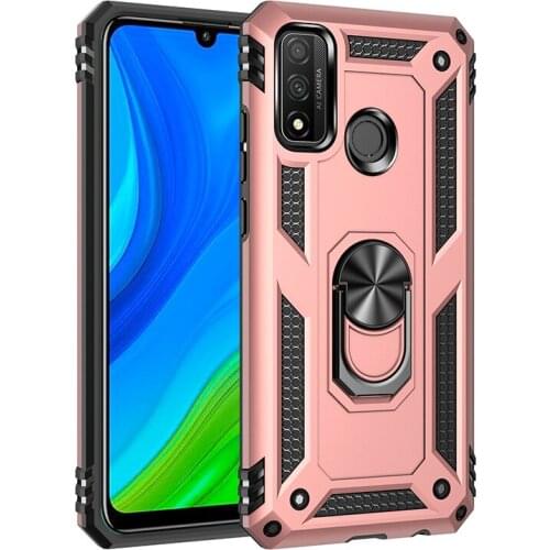Armor Shockproof Phone Case For Huawei Honor 10 Lite 8S 8A 20 9X Play 4T P Smart Z Pro Anti-Fall Finger Ring Holder Magnet Case