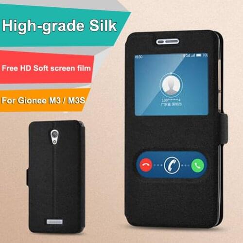 Open window Cover For Gionee M3 case GioneeM3 M 3 Leather Phone Cases For Gionee M3S flip case For Gionee M3 S M 3S GioneeM3S