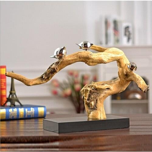 D creative Home Furnishing European American country living room decoration decoration crafts retro bird Station Branch