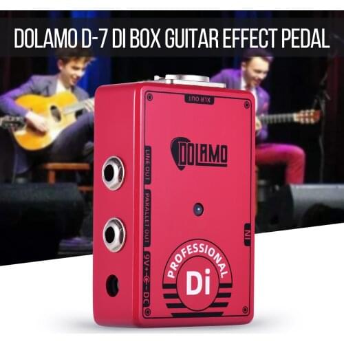 Dolamo D-7 Professional DI Box Guitar Effect Pedal with Ground Lift Switch XLR Out for Electric Guitar