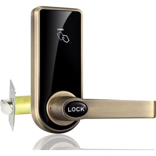 Keyless hotel room security door locks with RFID card reader