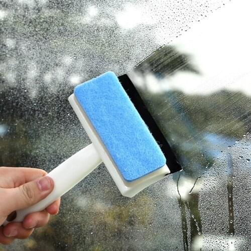 Bathroom mirror glass wiper double-sided scraper household window cleaning tool wiper two-in-one household brush tool