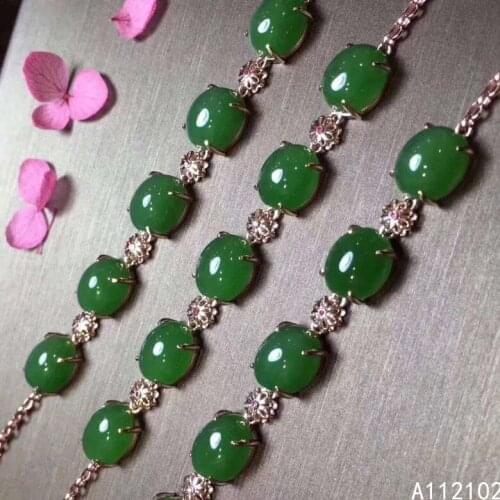 KJJEAXCMY fine jewelry 925 sterling silver inlaid natural Jasper luxury girl new hand bracelet support test Chinese style