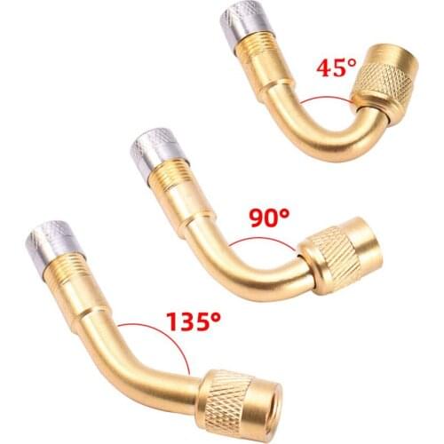 45/90/135 Degree Air Tyre Valves For Truck Motorcycle Cycling Accessories Adapter Car Valve Extension Stem Brass High qualit