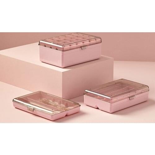Jewelry Storage Box Jewelry Organizer Earrings Necklace Ring Display Stand Multilayer Plastic Box with Cover Dustproof Removable