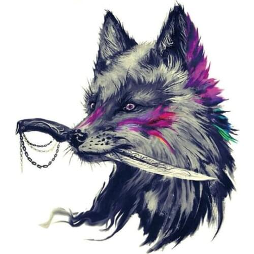 Fashion PVC Patch deal with it Clothes Wolf dagger Heat Transfer Printing T shirt Women iron on patches for clothing Stickers