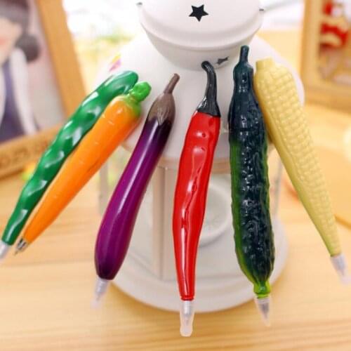 Cartoon Fruit Pen with Magnet Ball Pen Creative Stationery Office Student Prize Ornaments Gift