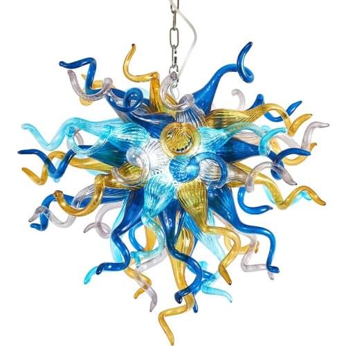Nordic Chandelier Ceiling Hanging Lamp Cobalt Blue Bright Blue Brown Clear 28 Luster Kitchen Island Lights Indoor Light Fixtures
