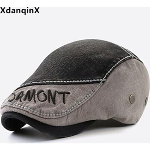 New Berets Washable Cotton Baseball Caps Men Women Letter Embroidery Distressed Decorative Sports Cap Snapback Cap Couple Hat