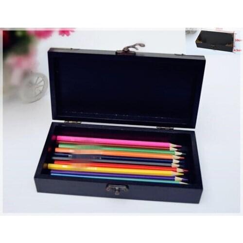 New Retro Lockable Box Holder Jewelry Box Storage Case Vintage Wooden Storage Box Photography Props Gifts Cases