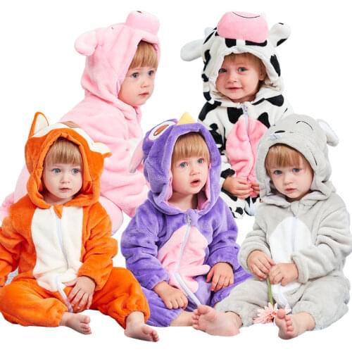Cute Animal Rompers Playsuits Newborn Baby Boy Clothes Girl Designer Sleepwear Hooded Jumpsuits Halloween Costumes Bodys Bebe
