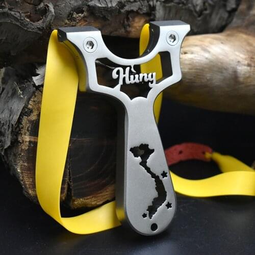 Hunting Slingshot 304 Stainless Steel Catapult with Powerful Flat Rubber Band for Outdoor Games Shooting 2020 New