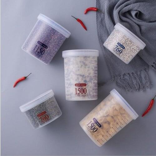 Seal Plastic Storage Box Bottle Nut Seasoning Fruit Milk Powder Container Storage Bottle Organizer for Kitchen Home Supplies