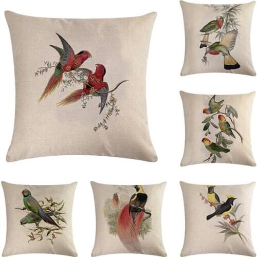 Popular Birds Cushion Cover Beautiful Ngel Wings Home Sofa Decor Linen Cotton Waist Support Throw Pillow Case 45X45cm ZY309