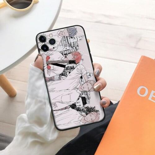 Given Anime Manga Art aesthetic silicone Phone Case FOR iPhone Se 6 6s 7 8 Plus X Xr Xs 11 12 Mini Pro Max Glass Cover Shell