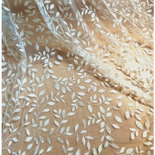Bridal-Wedding-Dress-Lace- Fabric Luxury Sequin Evening Dress Ivory sell for 1 Yard For Bridal-Lace
