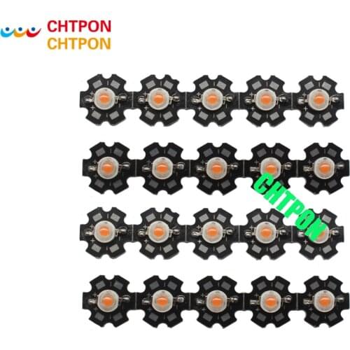 100PCS 3w full spectrum 400nm ~840nm led chip ,45mil bridgelux 3w led diode for indoor plant grow