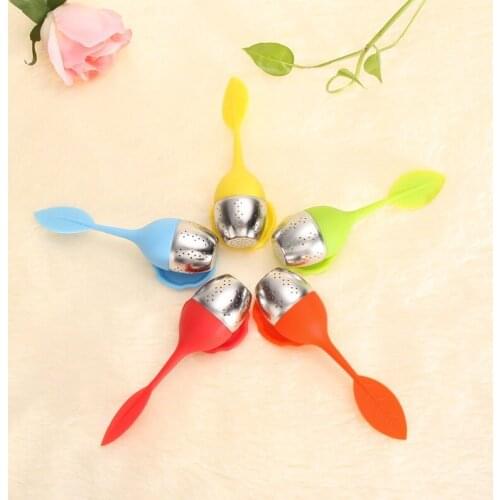 Convenient and practical stainless steel silica gel tea infuser silica gel tea leaf glass tea infuser tool tea strainer