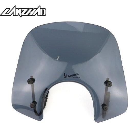 Motorcycle Windshiled Windscreen Black Accessories for Piaggio Vespa GTS 250 300 2017 2018 2019