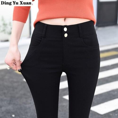 Womens Leggings Pants Stretchy High Waist 2021 Spring Autumn Black Legings for Women 4 Pockets Ankle Length Legging Femme