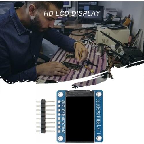 1.14 Inches TFT Display IPS LCD Display Module ST7789 135 * 240 SPI Full Color 8pin High Definition Screen