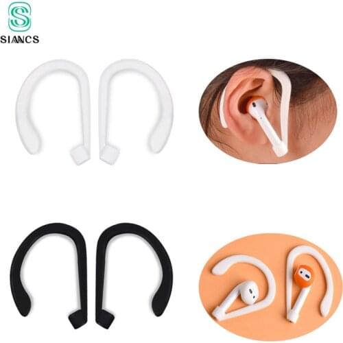 1 Pair Earhook Holder + 1 Pair For Earphone Case Cover for Apple AirPods Airpod Strap Silicone Sports Anti-lost Ear Hook Earpads