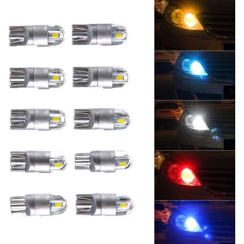 10pcs 12V 2 LED T10 168 194 W5W 3030 Car Lamps Turn Signal License Plate Light Trunk Lamp Clearance Lights Reading Lamps