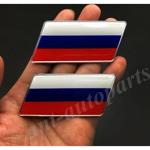 2x Russia Russian Flag Car Fender Emblem Badge Motorcycle Fairing Decals Sticker