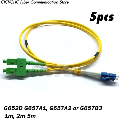 5pcs Zipcord cable with Duplex SC/APC with clip-LC/UPC with clip-SM 3.0mm Cable- 1m, 2m or 5m/ Optical fiber Patchcord, Jumper