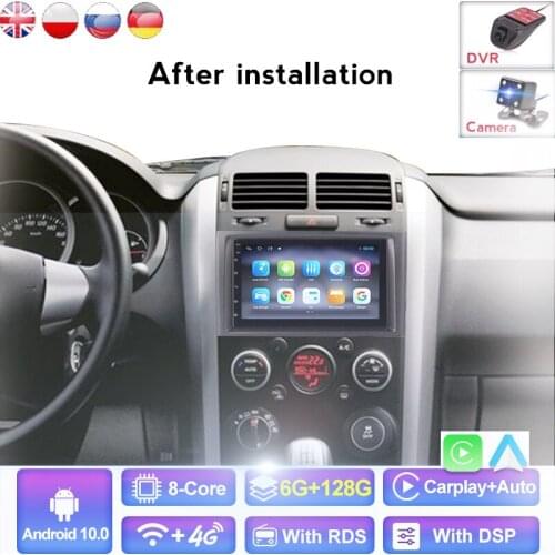 7" Touch Screen Android 4core For Suzuki Grand Vitara 2007-2013 Radio Stereo Dvd Wifi Steering Wheel Control 1080P Video