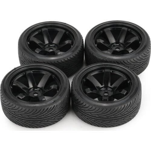 AUSTAR AX 4pcs 64mm Hard Plastic Rim Tyre Tire Wheel for 1/10 RC Drift Car Model HSP HPI Component Spare Parts Accessories