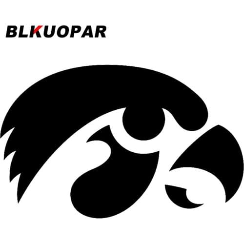 BLKUOPAR for Black White Iowa Hawkeyes Car Stickers Sunscreen Fashionable Decals Cute Motorcycle Refrigerator Car Styling