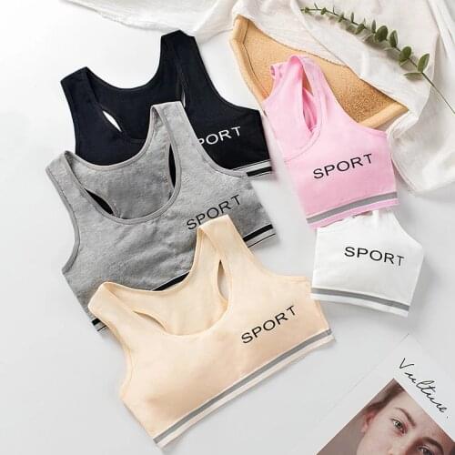 1PCs Women Bra Brassiere Sport Student Lingerie Maiden Teenager Girls Children Underwear Underclothes Girl Bralette Sports Bras