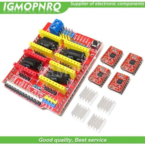 Cnc shield v3 engraving machine / 3D Printer / + 4pcs A4988 driver expansion board for Arduino