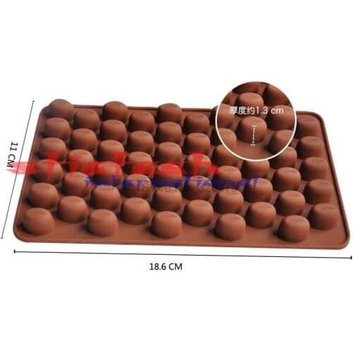 By dhl 100pcs New Arrival High Quality Silicone 55 Cavity Mini Coffee Beans Chocolate Sugar Candy Mold Mould Cake Decor