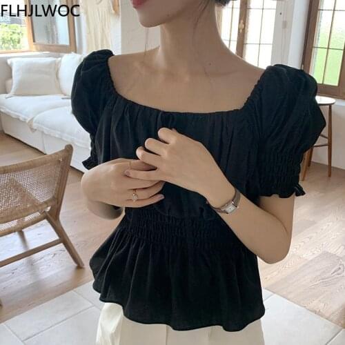 Japan Style Korea Chic Tops Summer Women Black Bow Tie Plaid Shirt Blouse Preppy Style Girls Sweet Cute Flhjlwoc Vestidos