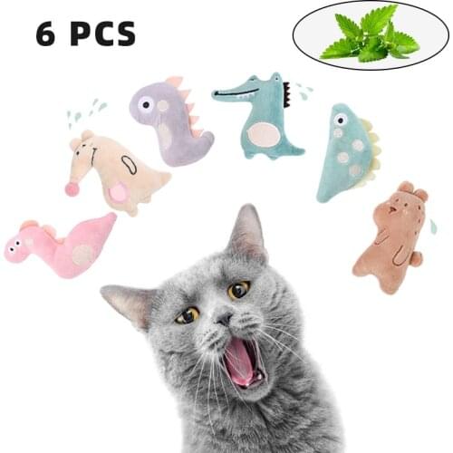 Cat Toy Mini Cat Grinding Catnip Toys Funny Interactive Plush Cat Teeth Toys Pet Kitten Chewing Toy Claws Thumb Bite Pet Supply