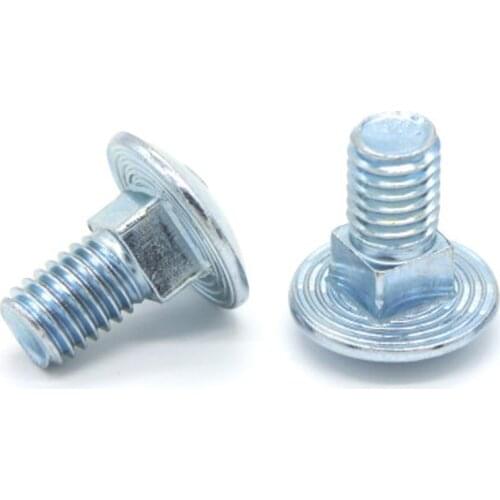 M10 Carriage Screw Square Neck Half Round Head Bolt Galvanized Grade 8.8 DIN603